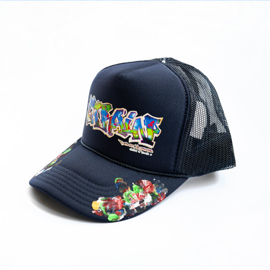 L-Train Limited edition (420) Blue graffiti hats by Mr. Wiggles